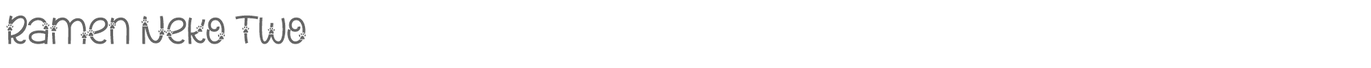Sample characters Ramen Neko Font